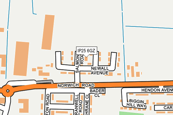 IP25 6GZ map - OS OpenMap – Local (Ordnance Survey)
