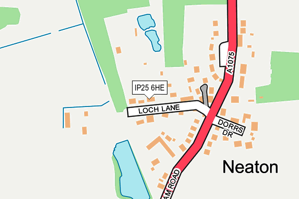 IP25 6HE map - OS OpenMap – Local (Ordnance Survey)