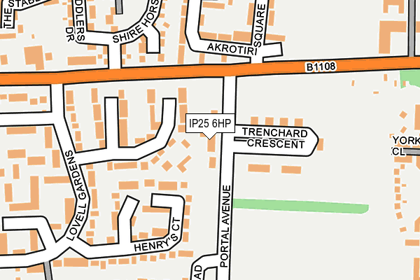 IP25 6HP map - OS OpenMap – Local (Ordnance Survey)