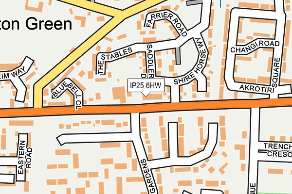IP25 6HW map - OS OpenMap – Local (Ordnance Survey)