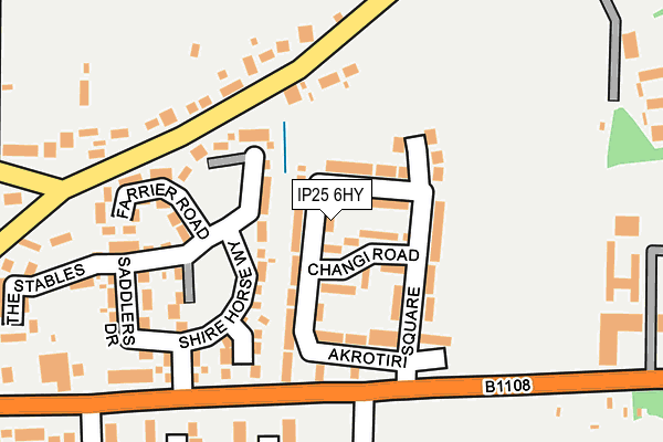 IP25 6HY map - OS OpenMap – Local (Ordnance Survey)