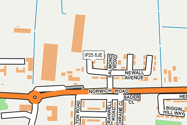 IP25 6JE map - OS OpenMap – Local (Ordnance Survey)