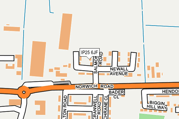 IP25 6JF map - OS OpenMap – Local (Ordnance Survey)