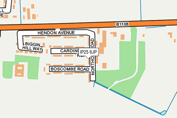 IP25 6JP map - OS OpenMap – Local (Ordnance Survey)