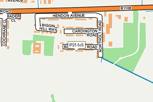 IP25 6JS map - OS OpenMap – Local (Ordnance Survey)