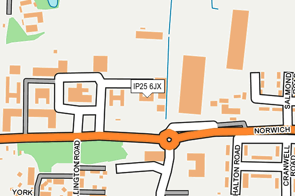 IP25 6JX map - OS OpenMap – Local (Ordnance Survey)