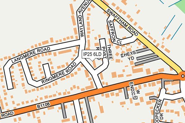 IP25 6LD map - OS OpenMap – Local (Ordnance Survey)