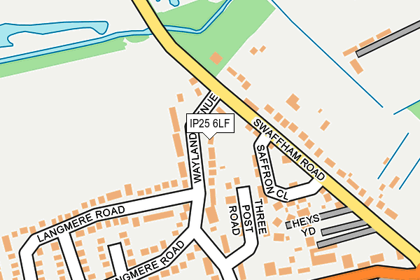 IP25 6LF map - OS OpenMap – Local (Ordnance Survey)