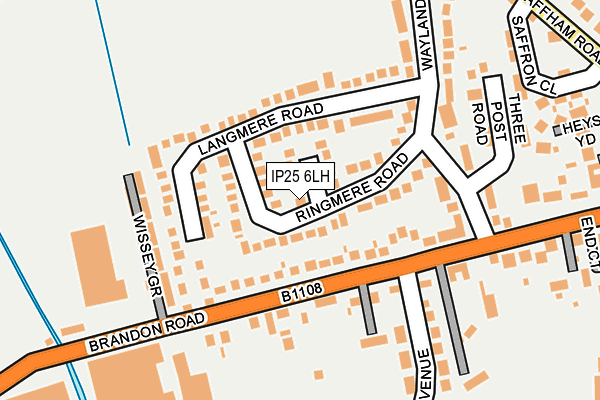 IP25 6LH map - OS OpenMap – Local (Ordnance Survey)