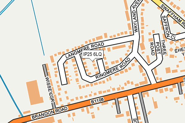 IP25 6LQ map - OS OpenMap – Local (Ordnance Survey)