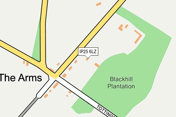 IP25 6LZ map - OS OpenMap – Local (Ordnance Survey)