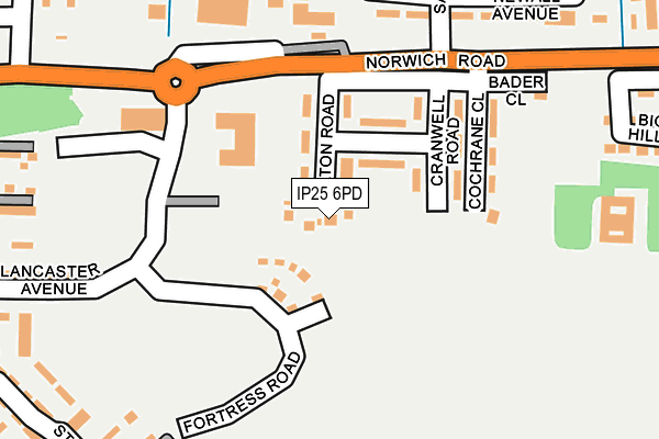 IP25 6PD map - OS OpenMap – Local (Ordnance Survey)