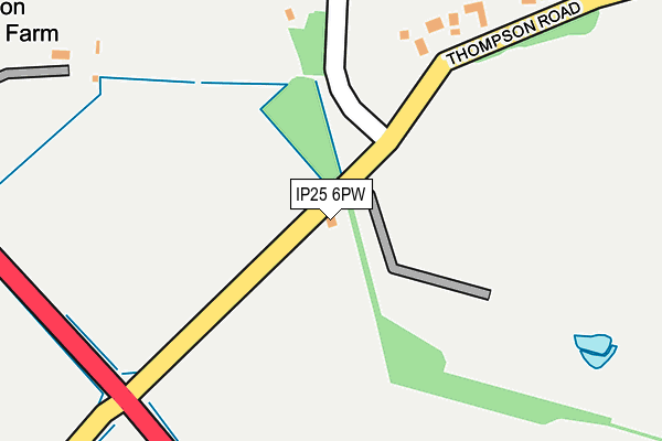 IP25 6PW map - OS OpenMap – Local (Ordnance Survey)
