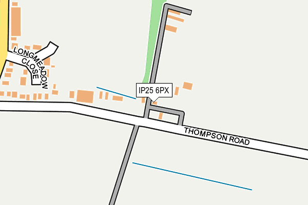 IP25 6PX map - OS OpenMap – Local (Ordnance Survey)