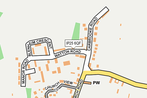 IP25 6QF map - OS OpenMap – Local (Ordnance Survey)