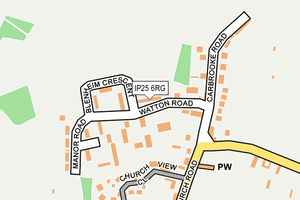 IP25 6RG map - OS OpenMap – Local (Ordnance Survey)