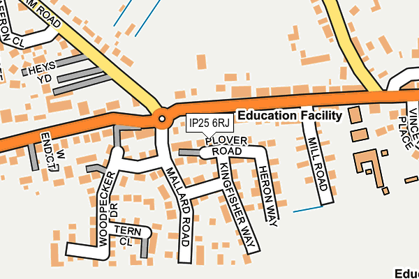 IP25 6RJ map - OS OpenMap – Local (Ordnance Survey)