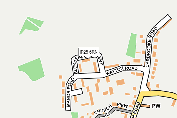 IP25 6RN map - OS OpenMap – Local (Ordnance Survey)