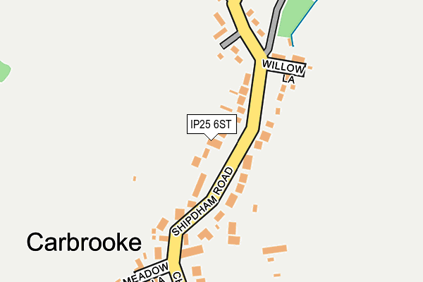 IP25 6ST map - OS OpenMap – Local (Ordnance Survey)