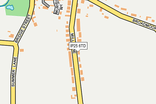 IP25 6TD map - OS OpenMap – Local (Ordnance Survey)