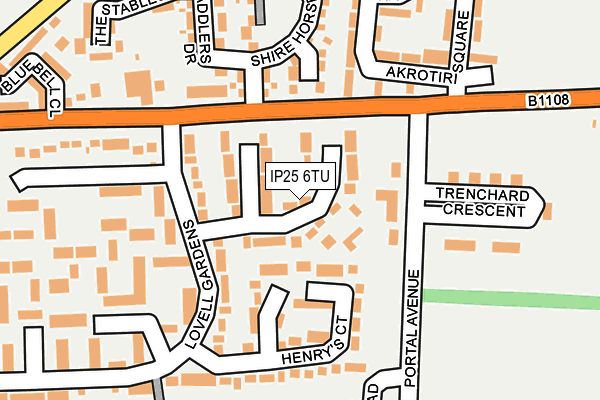IP25 6TU map - OS OpenMap – Local (Ordnance Survey)