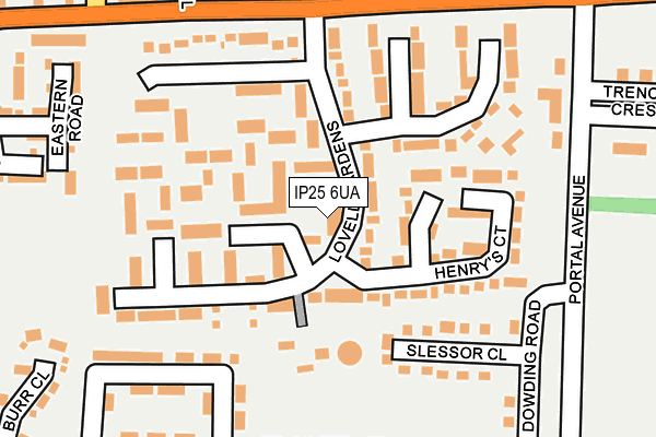 IP25 6UA map - OS OpenMap – Local (Ordnance Survey)