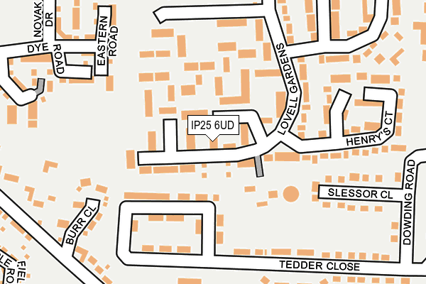 IP25 6UD map - OS OpenMap – Local (Ordnance Survey)