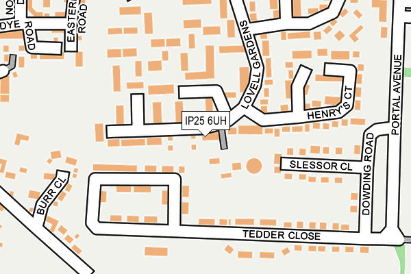 IP25 6UH map - OS OpenMap – Local (Ordnance Survey)