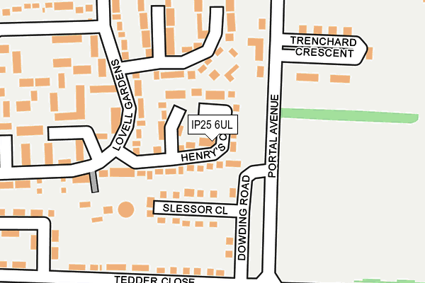 IP25 6UL map - OS OpenMap – Local (Ordnance Survey)