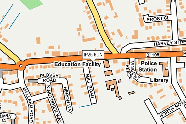 IP25 6UN map - OS OpenMap – Local (Ordnance Survey)