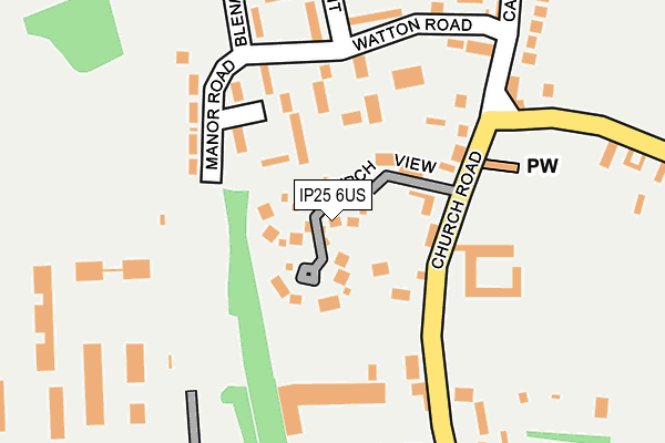 IP25 6US map - OS OpenMap – Local (Ordnance Survey)