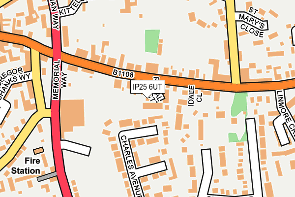 IP25 6UT map - OS OpenMap – Local (Ordnance Survey)