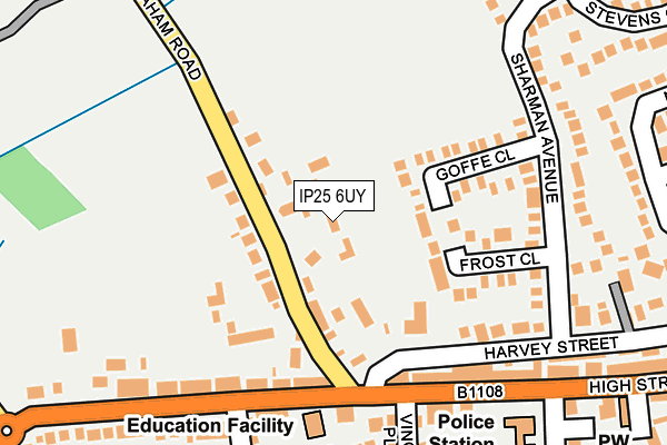 IP25 6UY map - OS OpenMap – Local (Ordnance Survey)