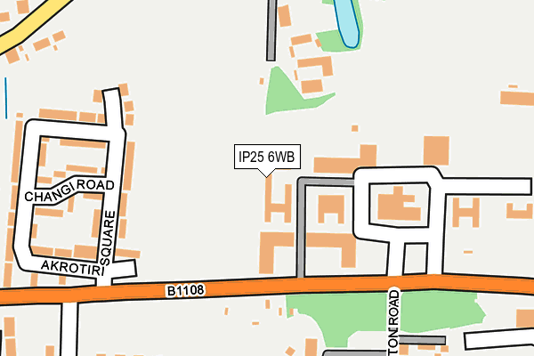 IP25 6WB map - OS OpenMap – Local (Ordnance Survey)