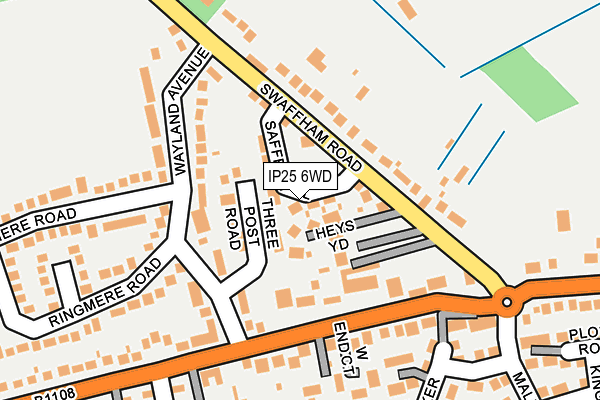 IP25 6WD map - OS OpenMap – Local (Ordnance Survey)