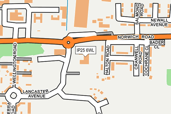 IP25 6WL map - OS OpenMap – Local (Ordnance Survey)