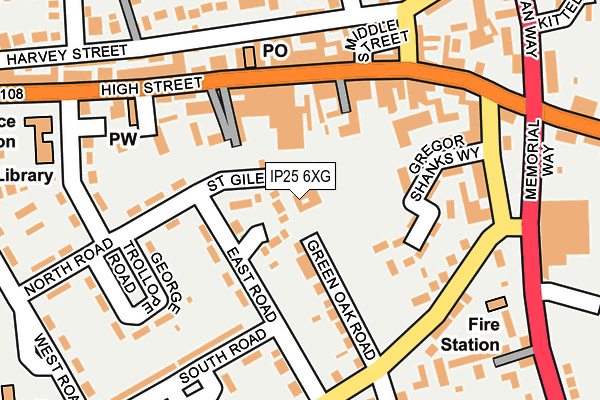 IP25 6XG map - OS OpenMap – Local (Ordnance Survey)