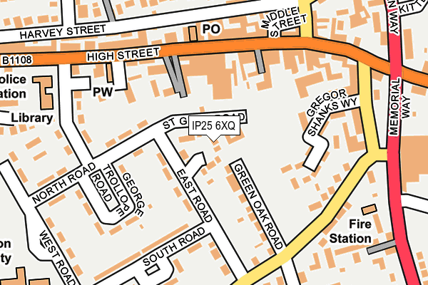 IP25 6XQ map - OS OpenMap – Local (Ordnance Survey)