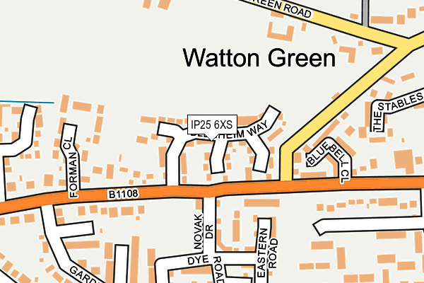 IP25 6XS map - OS OpenMap – Local (Ordnance Survey)