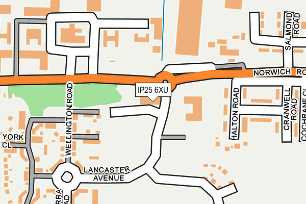 IP25 6XU map - OS OpenMap – Local (Ordnance Survey)