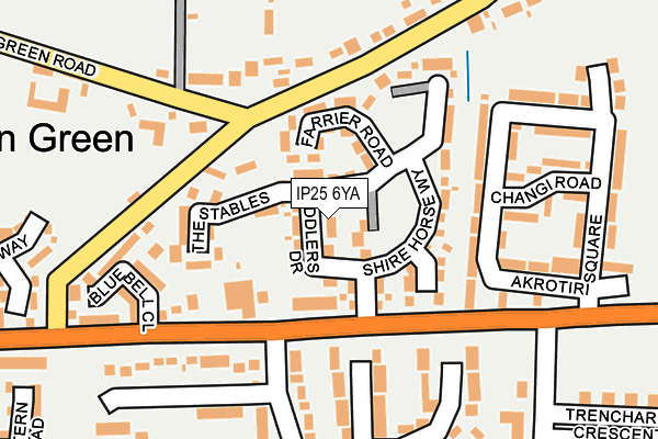 IP25 6YA map - OS OpenMap – Local (Ordnance Survey)