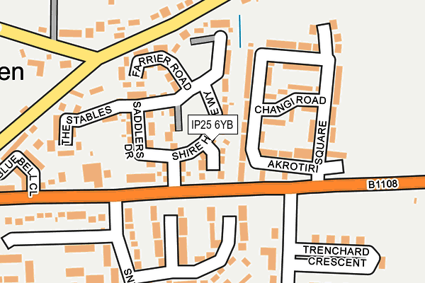 IP25 6YB map - OS OpenMap – Local (Ordnance Survey)
