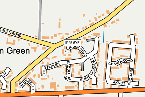 IP25 6YE map - OS OpenMap – Local (Ordnance Survey)