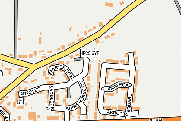 IP25 6YF map - OS OpenMap – Local (Ordnance Survey)