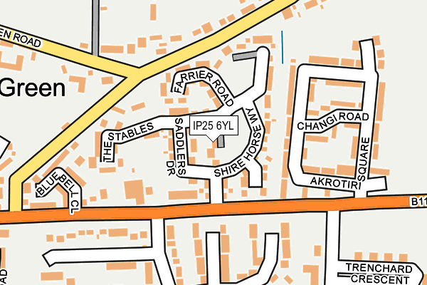 IP25 6YL map - OS OpenMap – Local (Ordnance Survey)