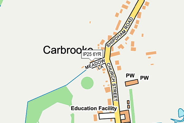 IP25 6YR map - OS OpenMap – Local (Ordnance Survey)