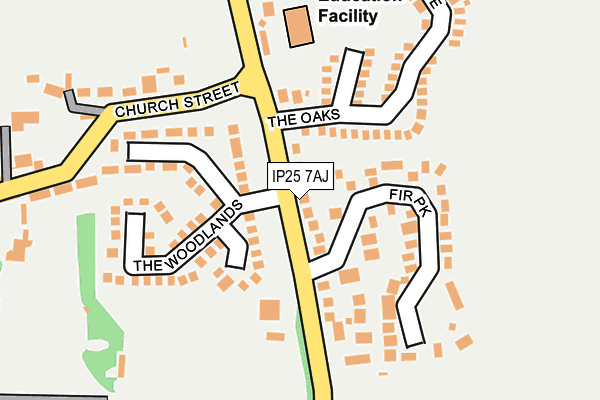 IP25 7AJ map - OS OpenMap – Local (Ordnance Survey)