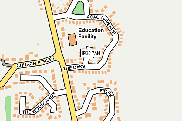 IP25 7AN map - OS OpenMap – Local (Ordnance Survey)