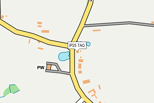 IP25 7AQ map - OS OpenMap – Local (Ordnance Survey)