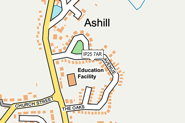 IP25 7AR map - OS OpenMap – Local (Ordnance Survey)